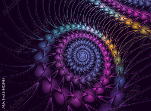 Fototapeta łuk spirala fraktal poświata