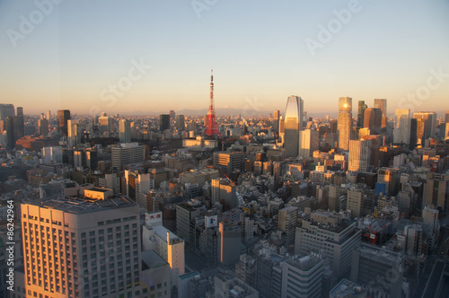Fotoroleta fuji tokio tokyo tower