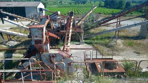 Fototapeta fabryka zardzewiały metalicznej opuszczony