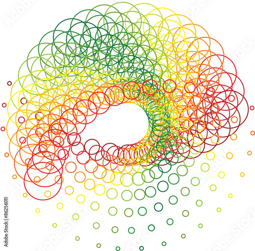 Naklejka spirala piłka obraz ruch