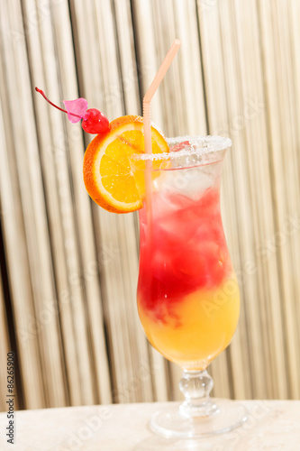 Fototapeta cocktail with orange