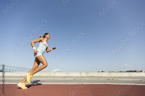 Fototapeta dziewczynka zdrowy wellnes ćwiczenie sport