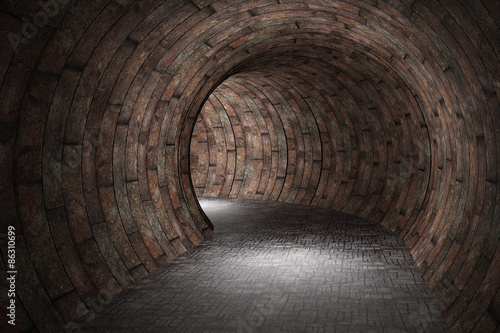 Fotoroleta tunel droga miejski architektura