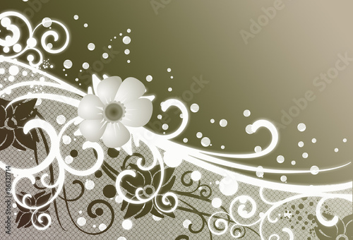 Naklejka abstrakcja wzór kwiat ilustracja