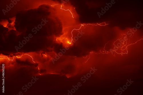 Obraz na płótnie sztorm niebo natura noc
