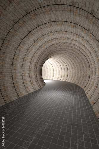 Naklejka ruch droga perspektywa tunel