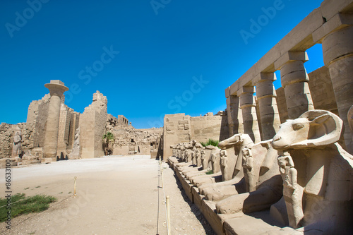 Plakat architektura egipt afryka antyczny kolumna