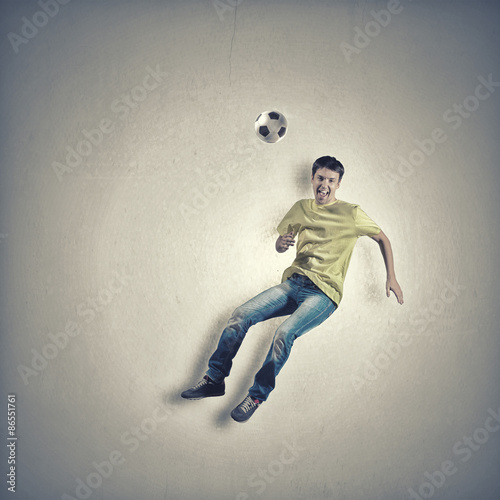 Obraz na płótnie przystojny piłka zabawa sport mecz