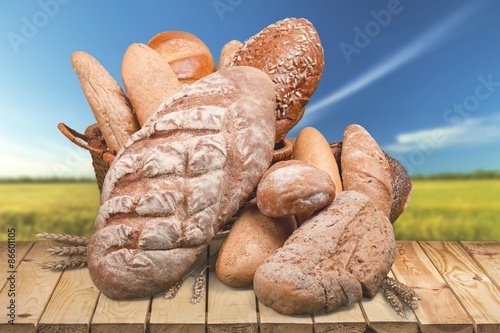 Plakat Bread, Cereal Plant, White.
