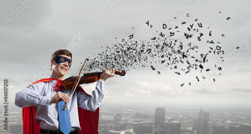 Plakat widok skrzypce sztuka bohater muzyka