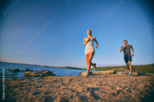 Naklejka miłość przystojny sport jogging