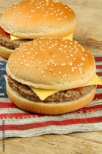 Obraz na płótnie amerykański jedzenie ser ciepły