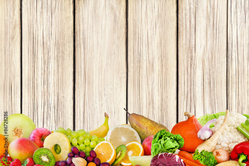 Plakat rynek owoc warzywo
