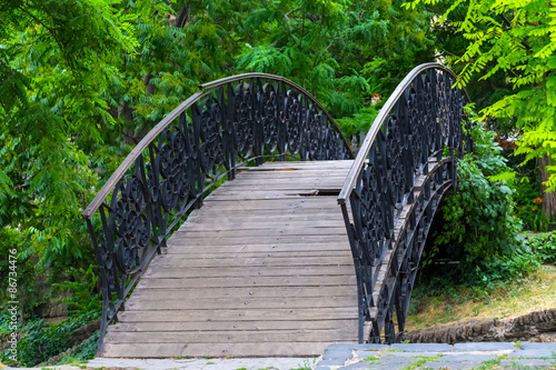 Obraz na płótnie las park wybrzeże most