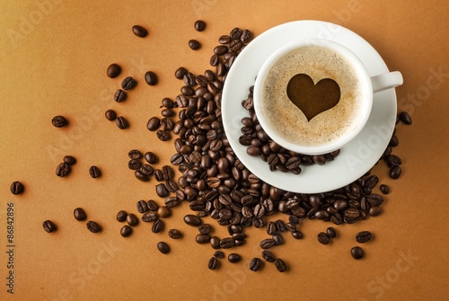 Obraz na płótnie filiżanka cappucino napój kawa kubek