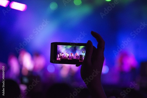 Fotoroleta ludzie koncert noc