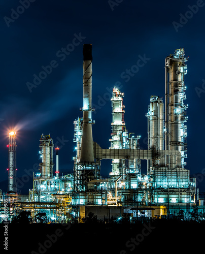 Fotoroleta noc olej ropa naftowa niebieski