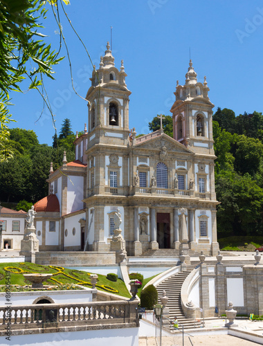 Plakat sanktuarium architektura antyczny portugalia katedra