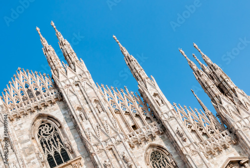 Obraz na płótnie Facade of the Milan Cathedral, Italy