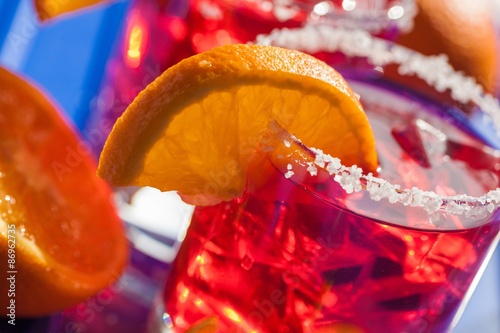 Obraz na płótnie napój pomarańczowy różowy sok party