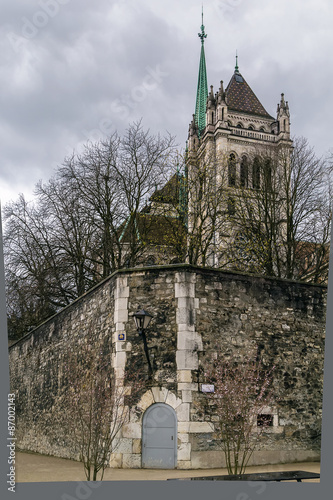 Plakat antyczny wieża kościół