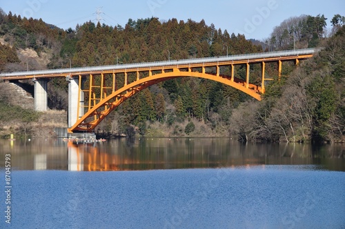 Naklejka most molo droga jezioro krzyżowe powiązania
