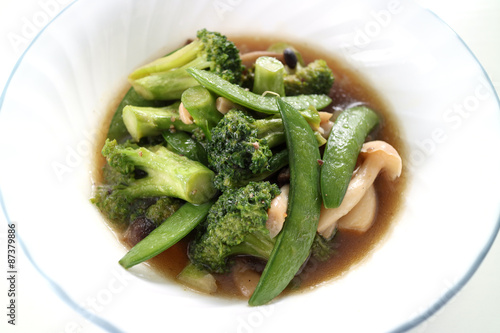 Plakat mixed vegetables in oyster sauce
