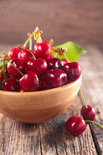 Obraz na płótnie świeży owoc deser wiśnia