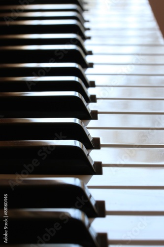 Naklejka muzyka fortepian muzyczny notatka narządowych
