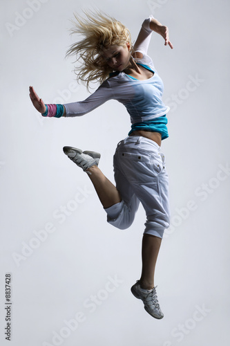 Plakat nowoczesny aerobik break dance