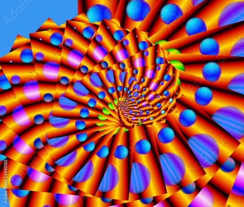 Fototapeta sztuka tęcza spirala abstrakcja wzór
