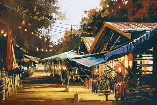 Fototapeta rynek ulica azja wiejski piękny
