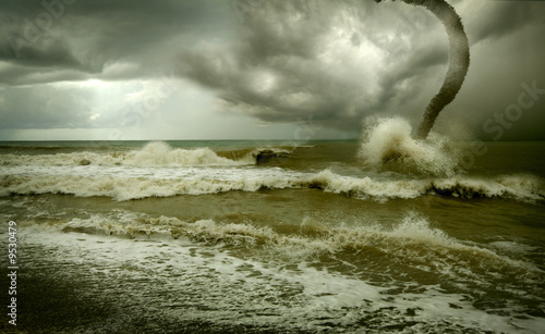 Obraz na płótnie sztorm fala zatoka natura