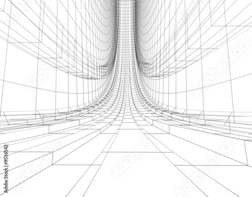 Obraz na płótnie architektura tunel nowoczesny miejski 3D