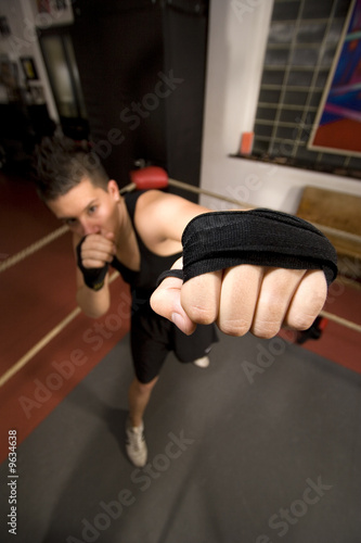 Plakat bokser sztuki walki sport mężczyzna