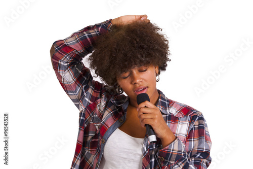 Naklejka śpiew mikrofon koncert