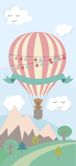 Obraz na płótnie Miś w balonie