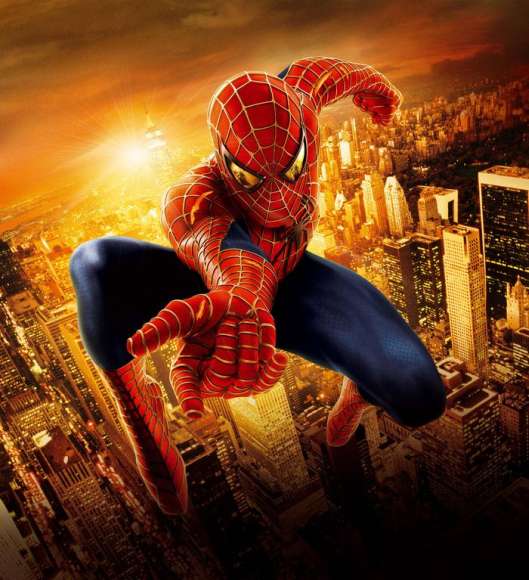Obraz na płótnie Spiderman w powietrzu