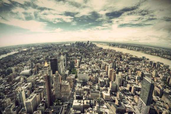 Naklejka Panorama Manhattanu, Nowy Jork
