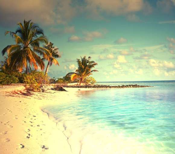 Naklejka Plaża Malediwy
