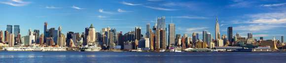 Naklejka Panorama Manhattanu w Nowym Jorku