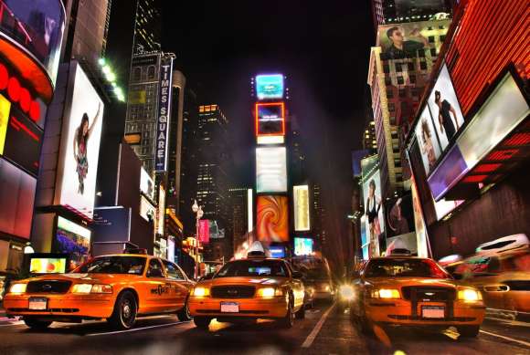 Naklejka Żółte taksówki w NY