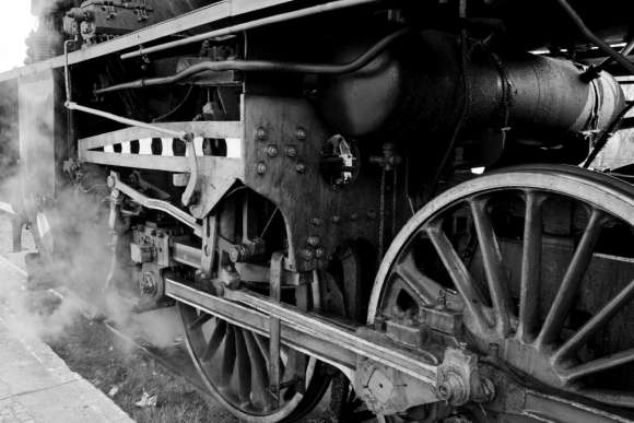 Obraz na płótnie Koła starej lokomotywy