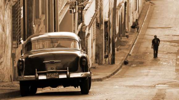 Obraz na płótnie Klasyczny Chevrolet - Santiago De Cuba