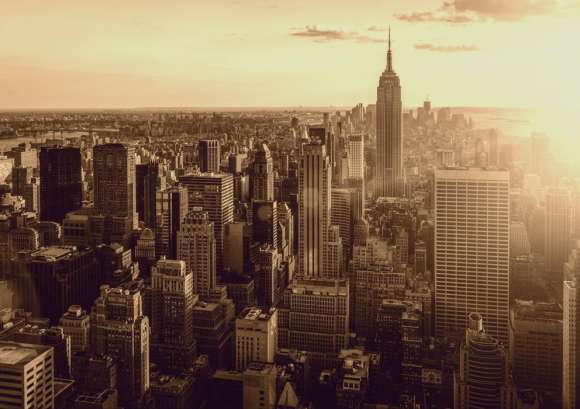 Plakat Manhattan w sepii