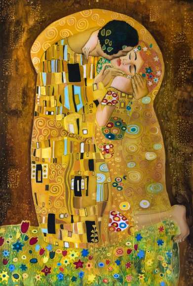 Plakat Gustav Klimt - Pocałunek