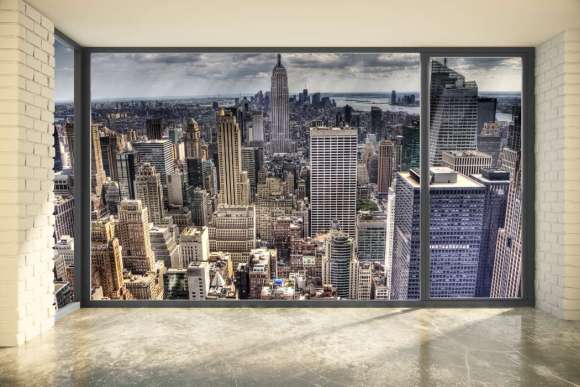 Obraz na płótnie Nowy Jork za oknem